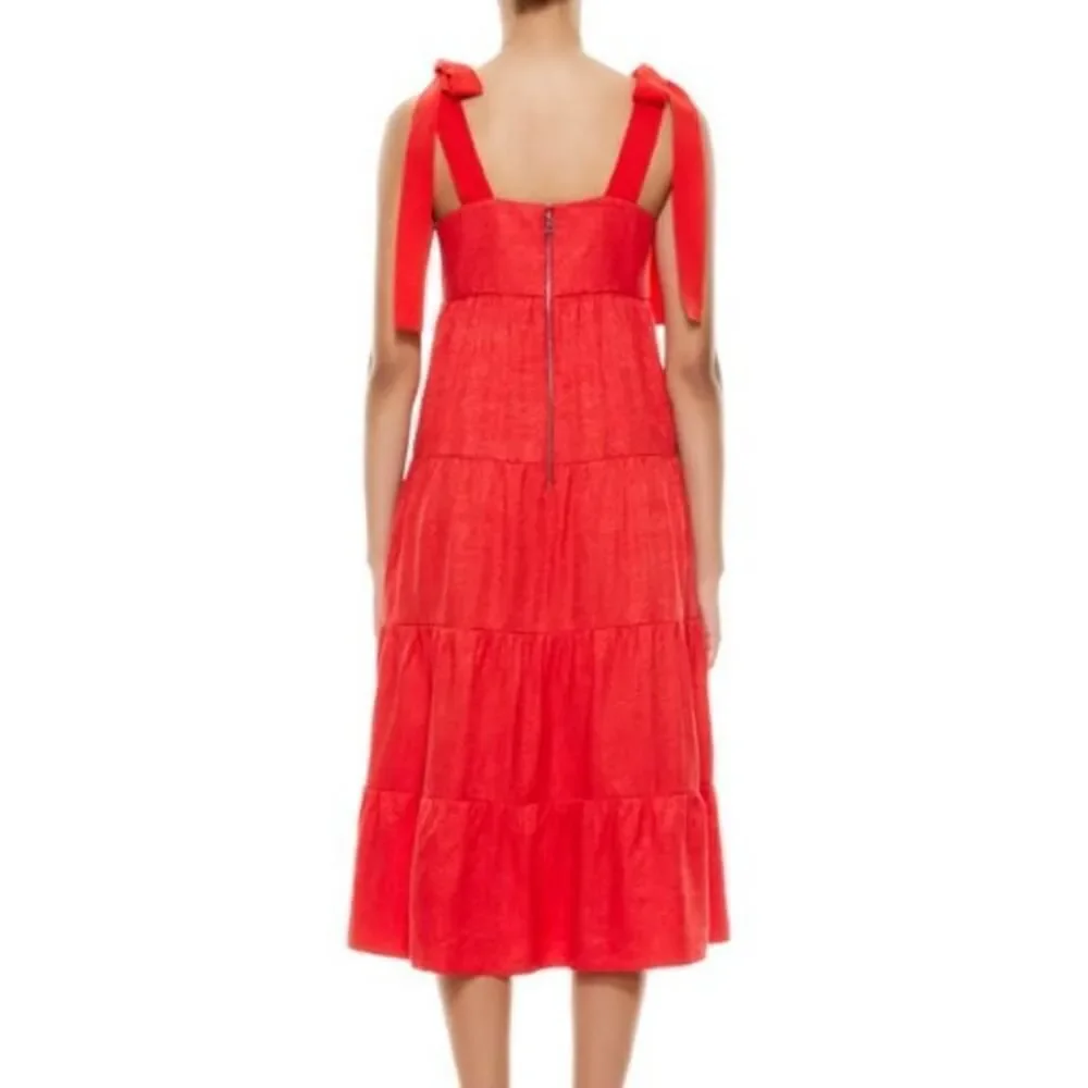 Alice + Olivia Cynthia Tiered Strap Midi Dress Sz. 0
